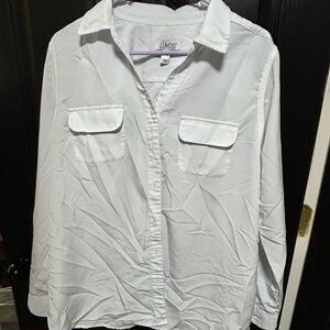 D&Co White Button-Up Shirt